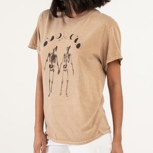 FULL TILT Cosmic Skeleton Womens Oversized Tee